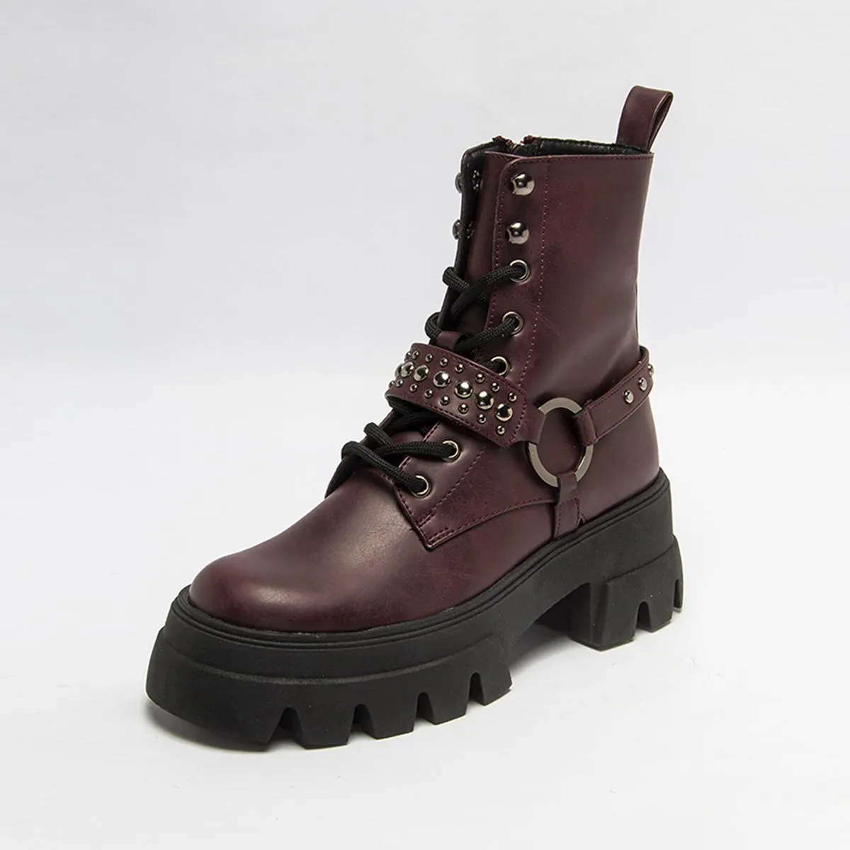 BOTÍN COMBAT PLATAFORMA CAPA DE OZONO PARA MUJER ESTILO 627803 VINO