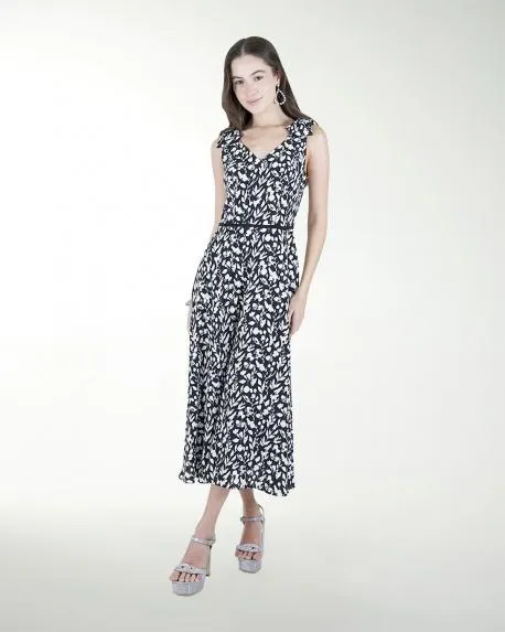 VESTIDO CASUAL CON MOÑOS EN HOMBROS