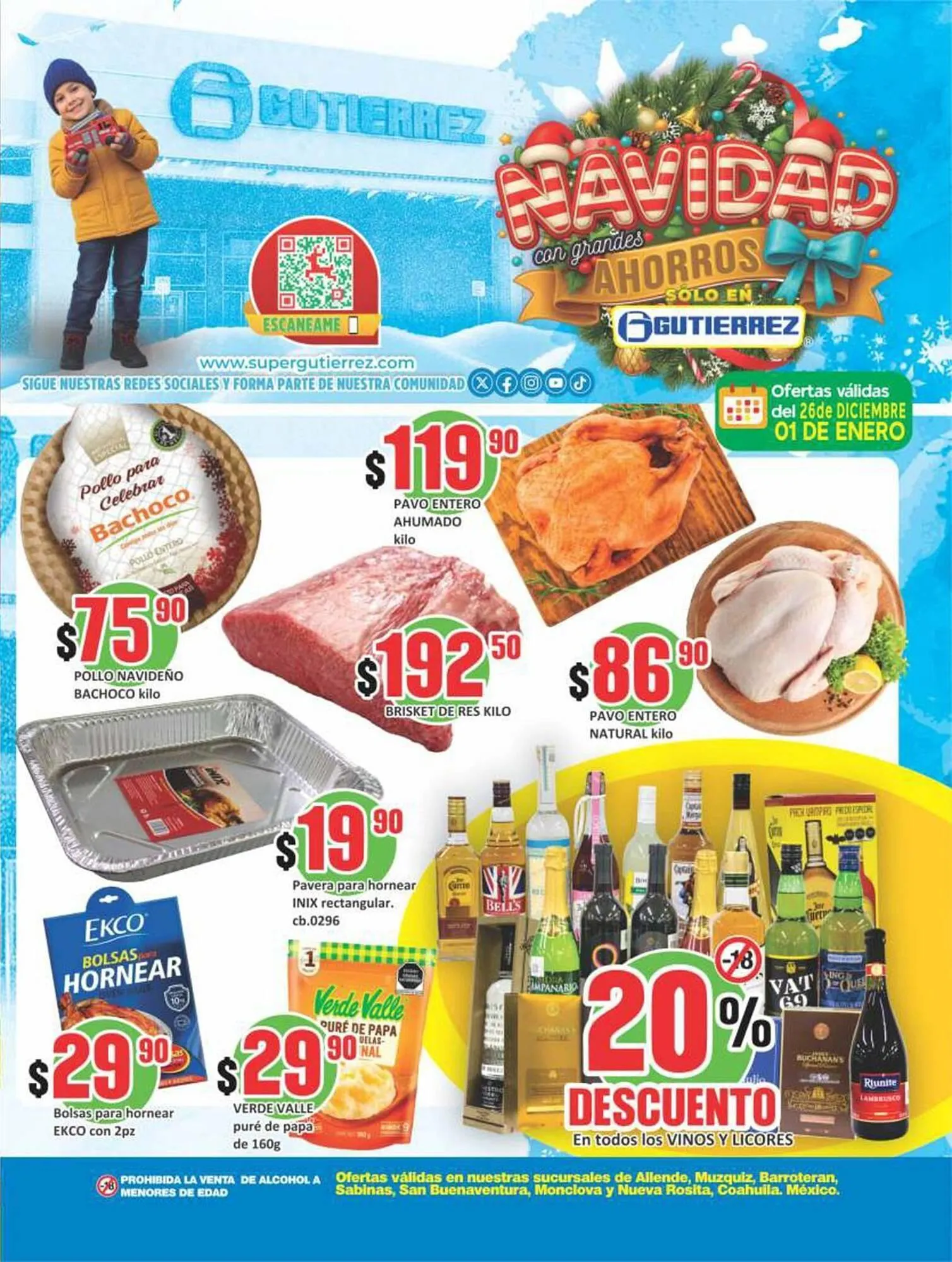 Catálogo de Folleto Super Gutiérrez 26 de diciembre al 1 de enero 2026 - Pagina 1