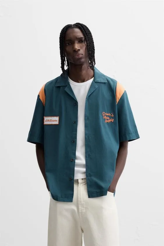 CAMISA COLOR BLOCK PARCHE