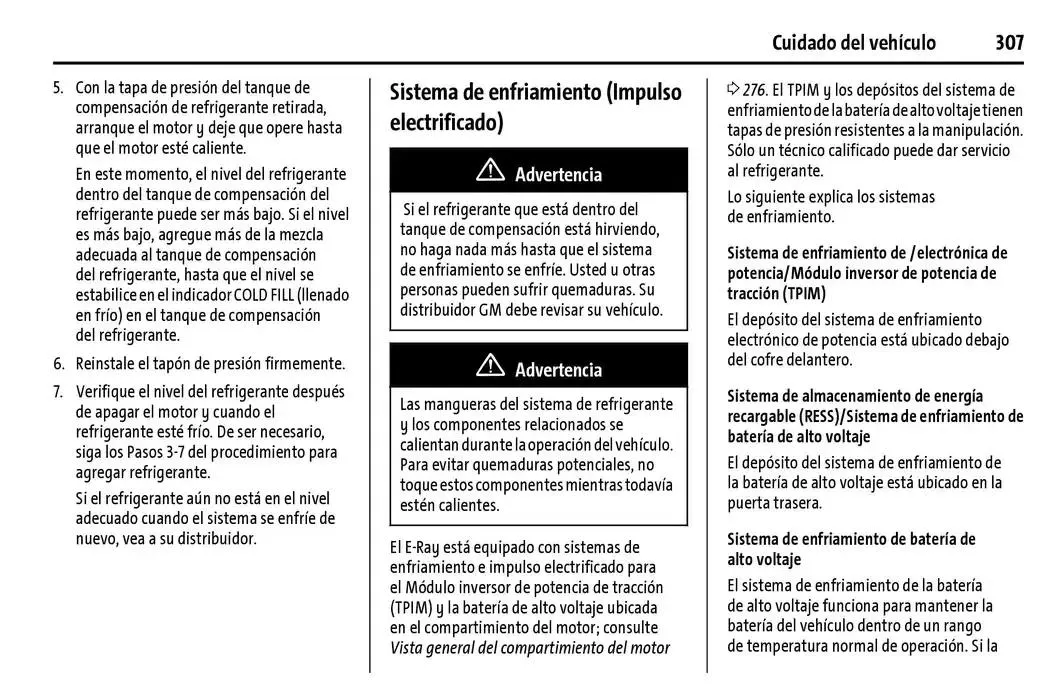 Catálogo de Chevrolet Corvette Stingray Manual del propietario 22 de enero al 31 de diciembre 2025 - Pagina 308