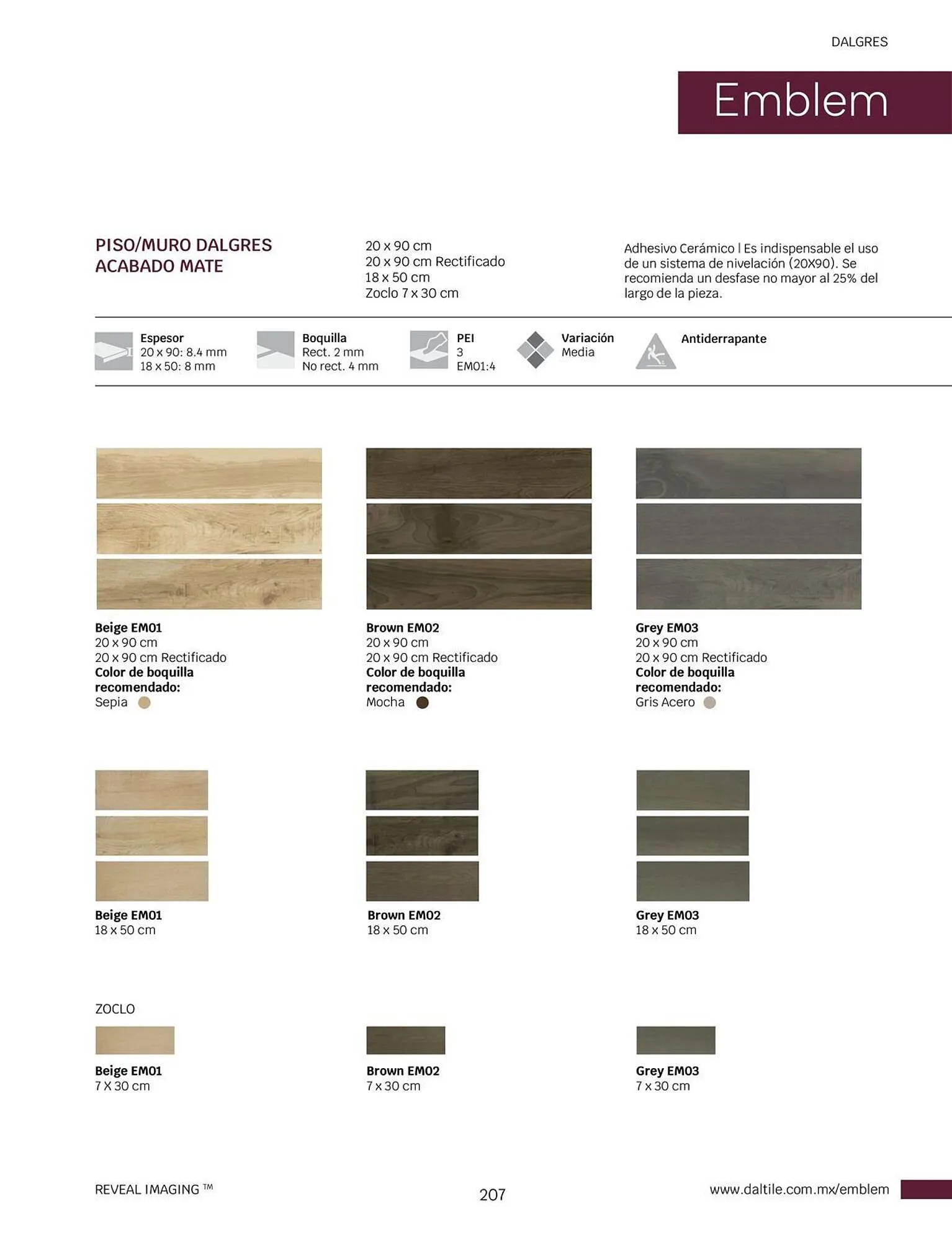 Catálogo de Catálogo Daltile 1 de enero al 31 de diciembre 2024 - Pagina 207