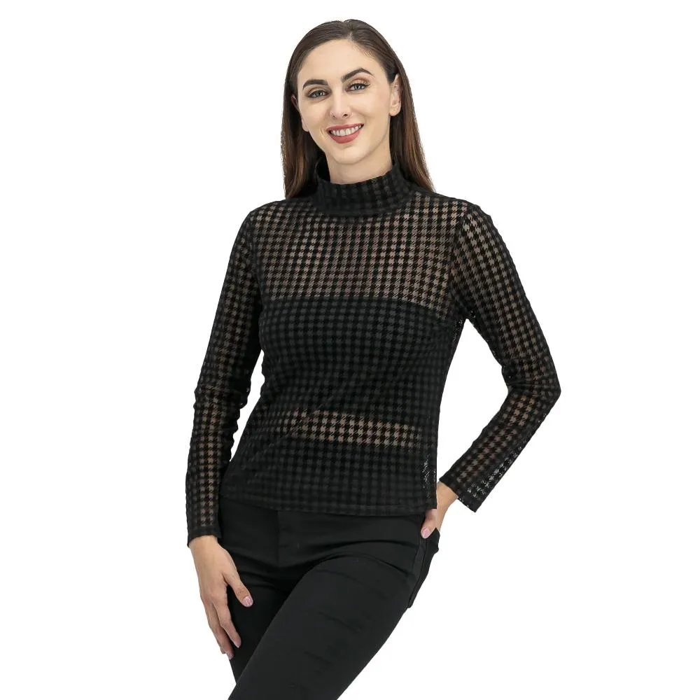 Blusa Mujer Diseño Tipo Pata De Gallo