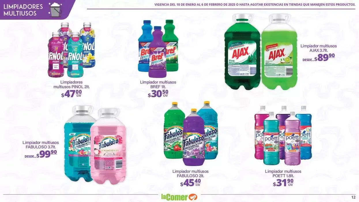 Catálogo de LIMPIA , Desinfecta, organiza, AHORRA 10 de enero al 6 de febrero 2025 - Pagina 12
