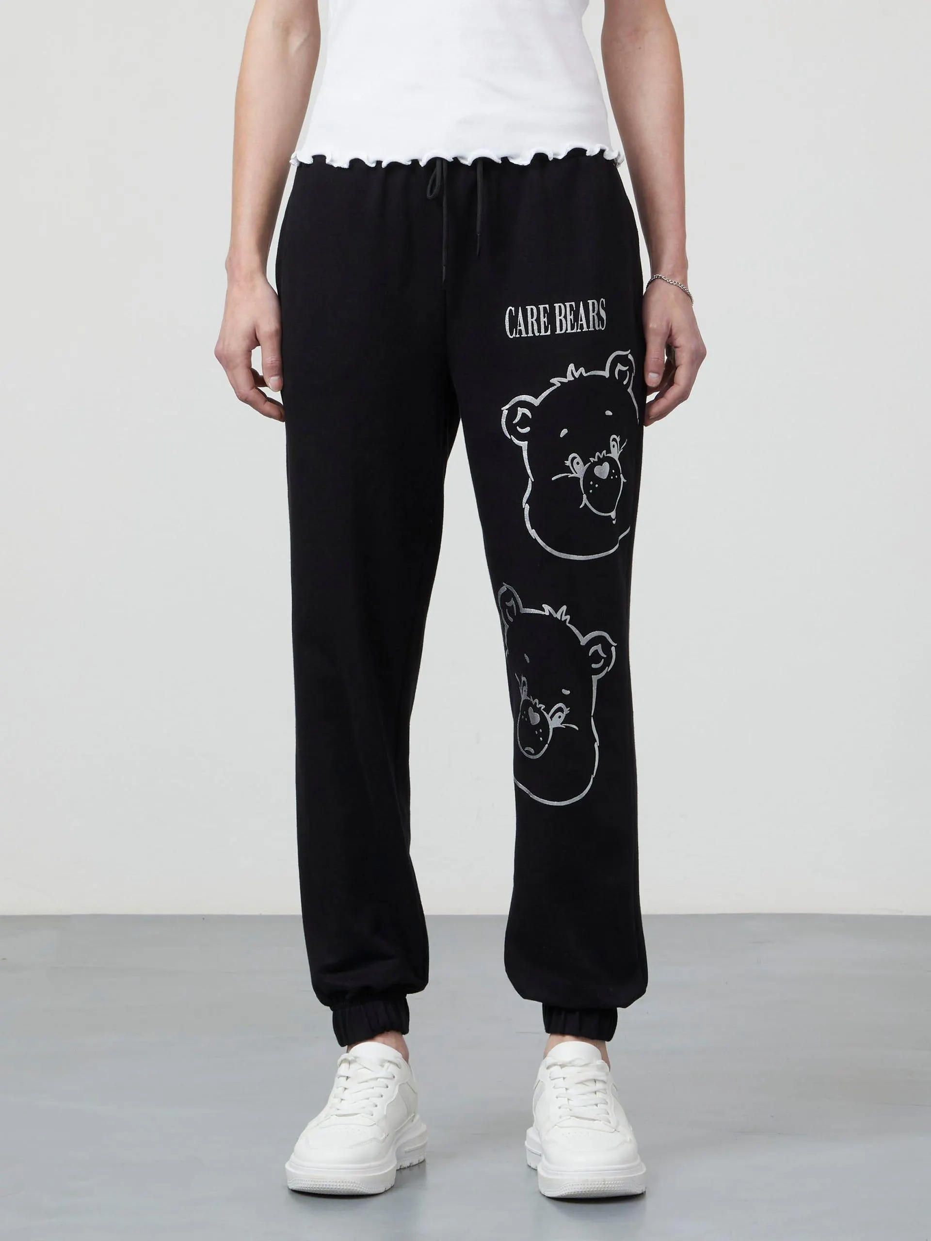 Jogger Estampado Osos Cariñosos Negro