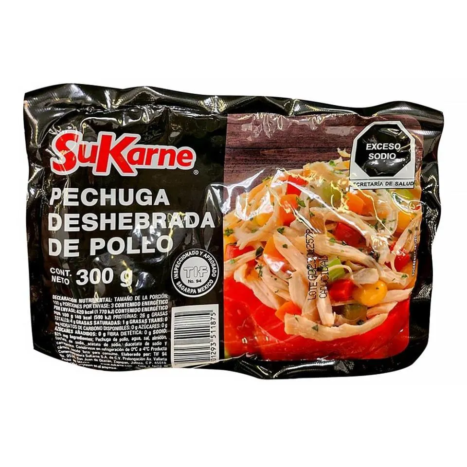 Pechuga de pollo SuKarne deshebrada 300 g