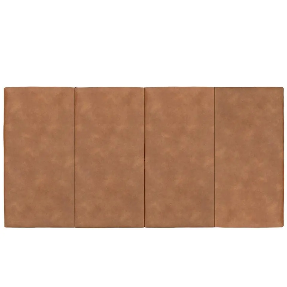 Juego de 4 Paneles Para Cabecera Modular King Size Lunaria - Tela Tipo Gamuzado Camel