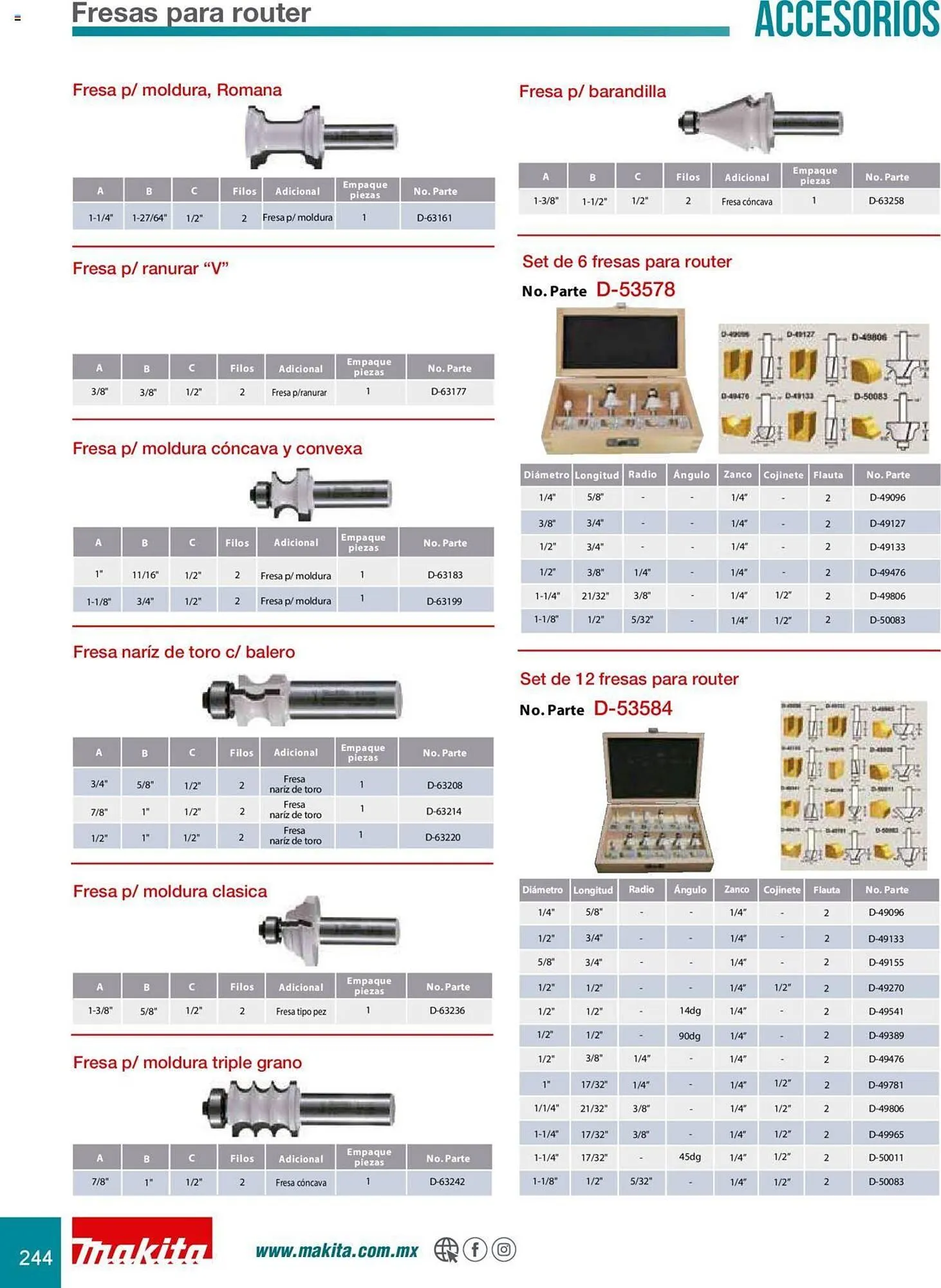Catálogo de Catálogo Makita 8 de julio al 31 de diciembre 2025 - Pagina 244