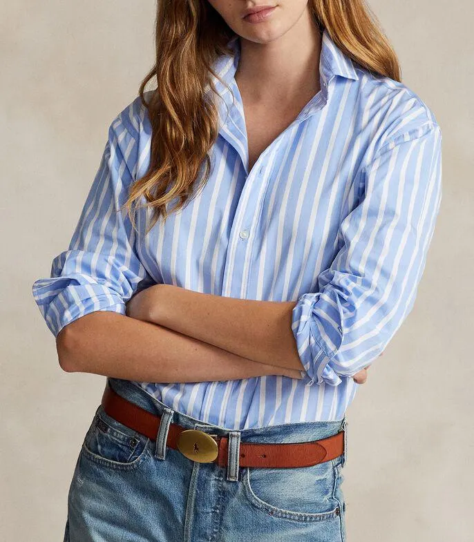 Camisa a Rayas Manga Larga Mujer