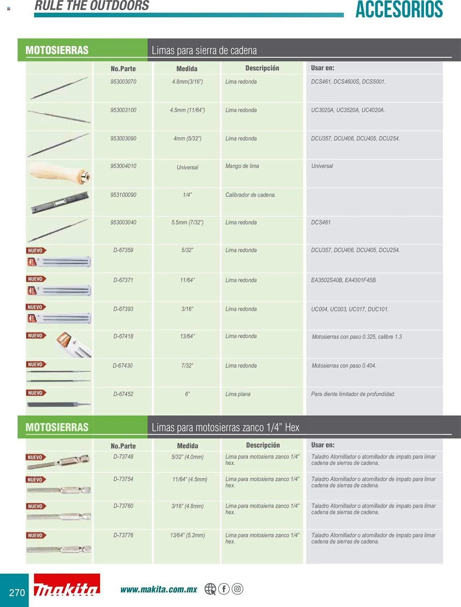 Catálogo de Catálogo Makita 8 de julio al 31 de diciembre 2025 - Pagina 270