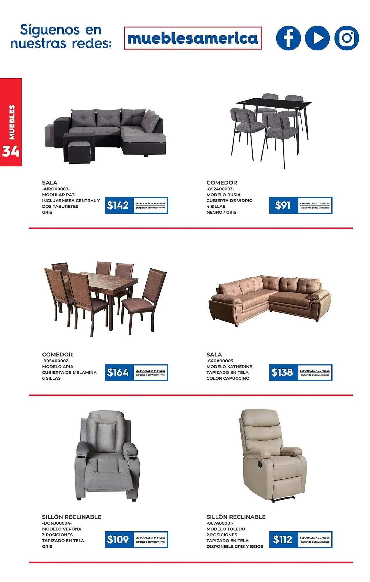 Catálogo de Catálogo Muebles América 21 de julio al 15 de agosto 2025 - Pagina 34