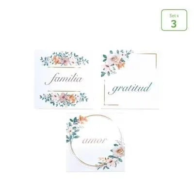 Set x 3 cuadros Palabras