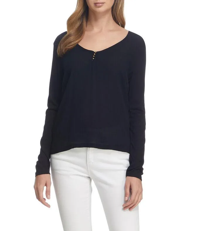 Playera Cuello Redondo Manga Larga Mujer