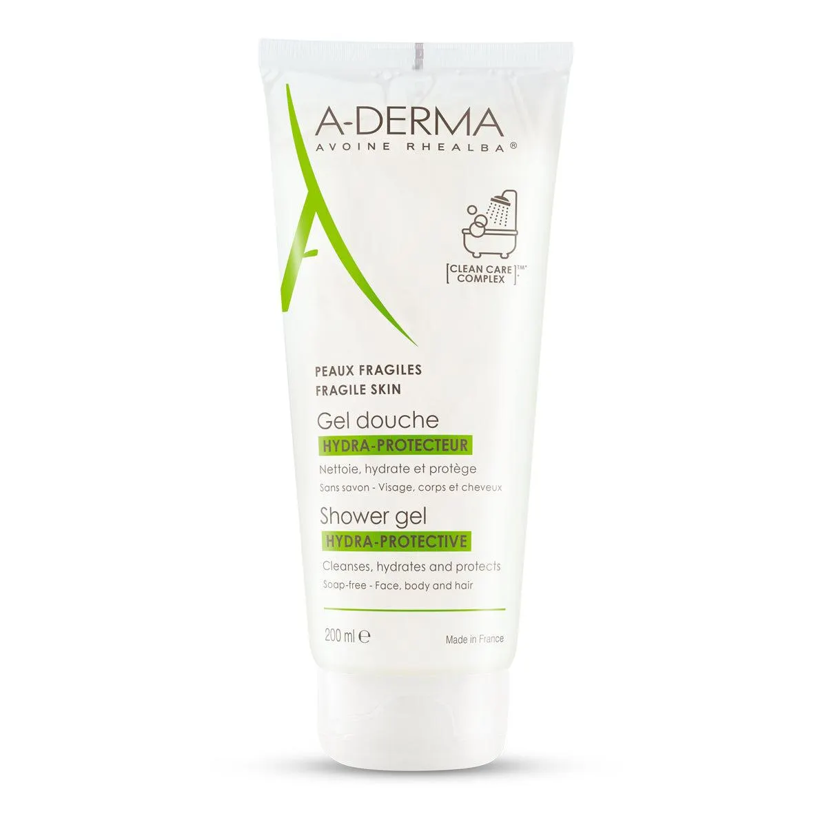 Aderma gel de ducha, limpia y protege la piel seca 200ml.