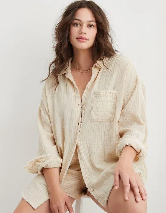 Aerie Pool-To-Party Camisa estilo Cover Up