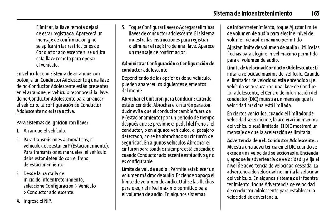 Catálogo de Chevrolet Corvette Stingray Manual del propietario 22 de enero al 31 de diciembre 2025 - Pagina 166