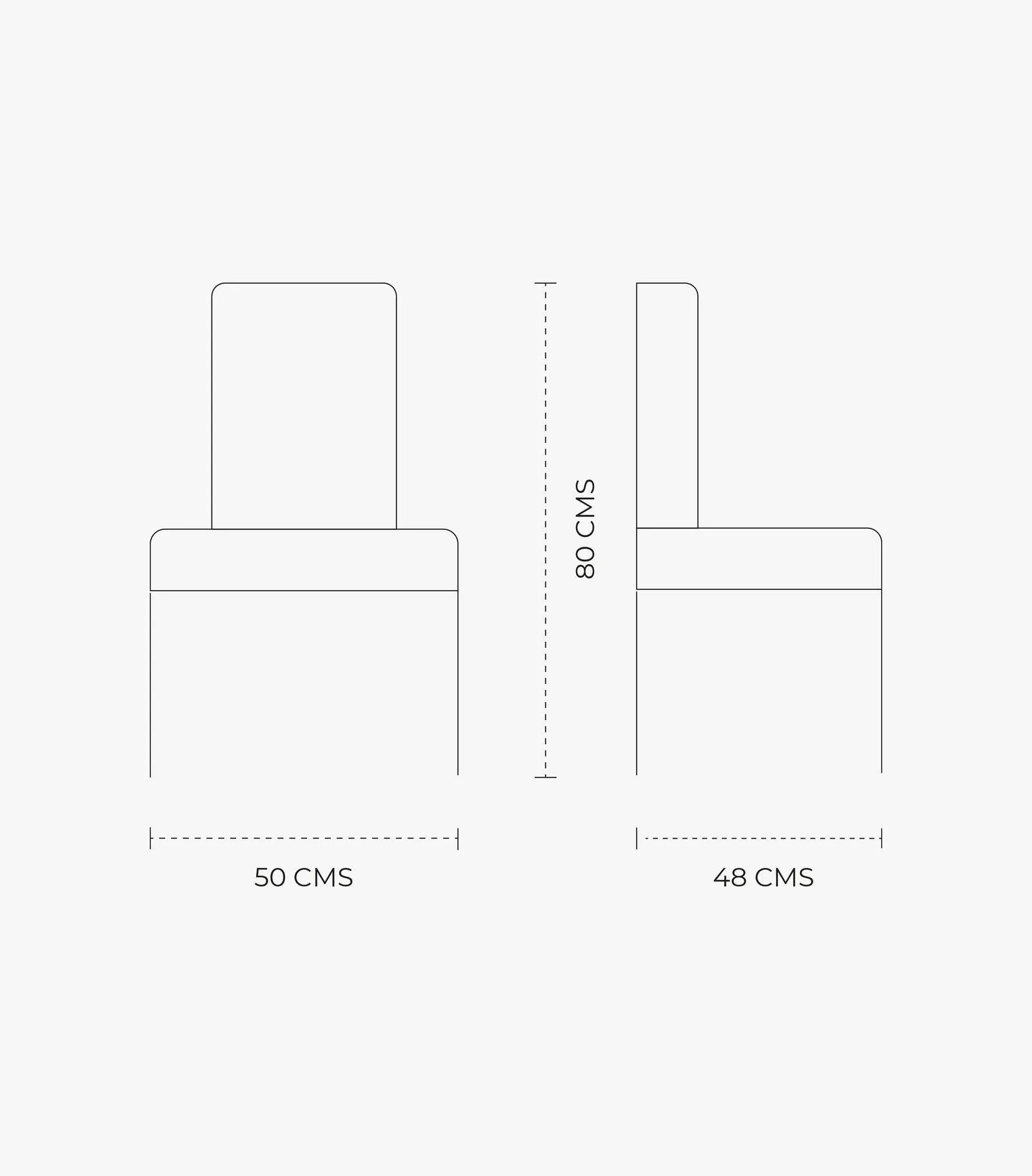 Silla Busan de tela color gris