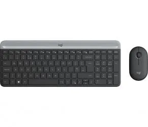 Kit de Teclado y Mouse Logitech MK470, RF Inalámbrico, USB, Negro/Grafito (Español)