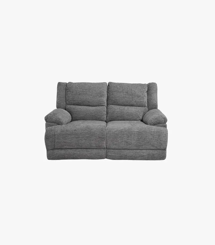Love Seat Severus de tela color gris