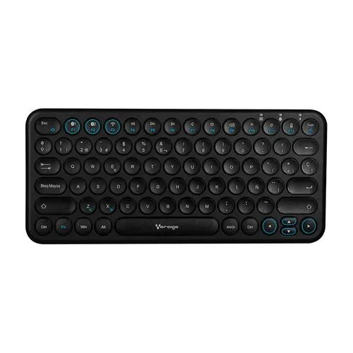 Teclado Vorago Kbw-400 Resistente Y Compacto 78 Teclas Silenciosas Inalambrico Recargable Bluetooth