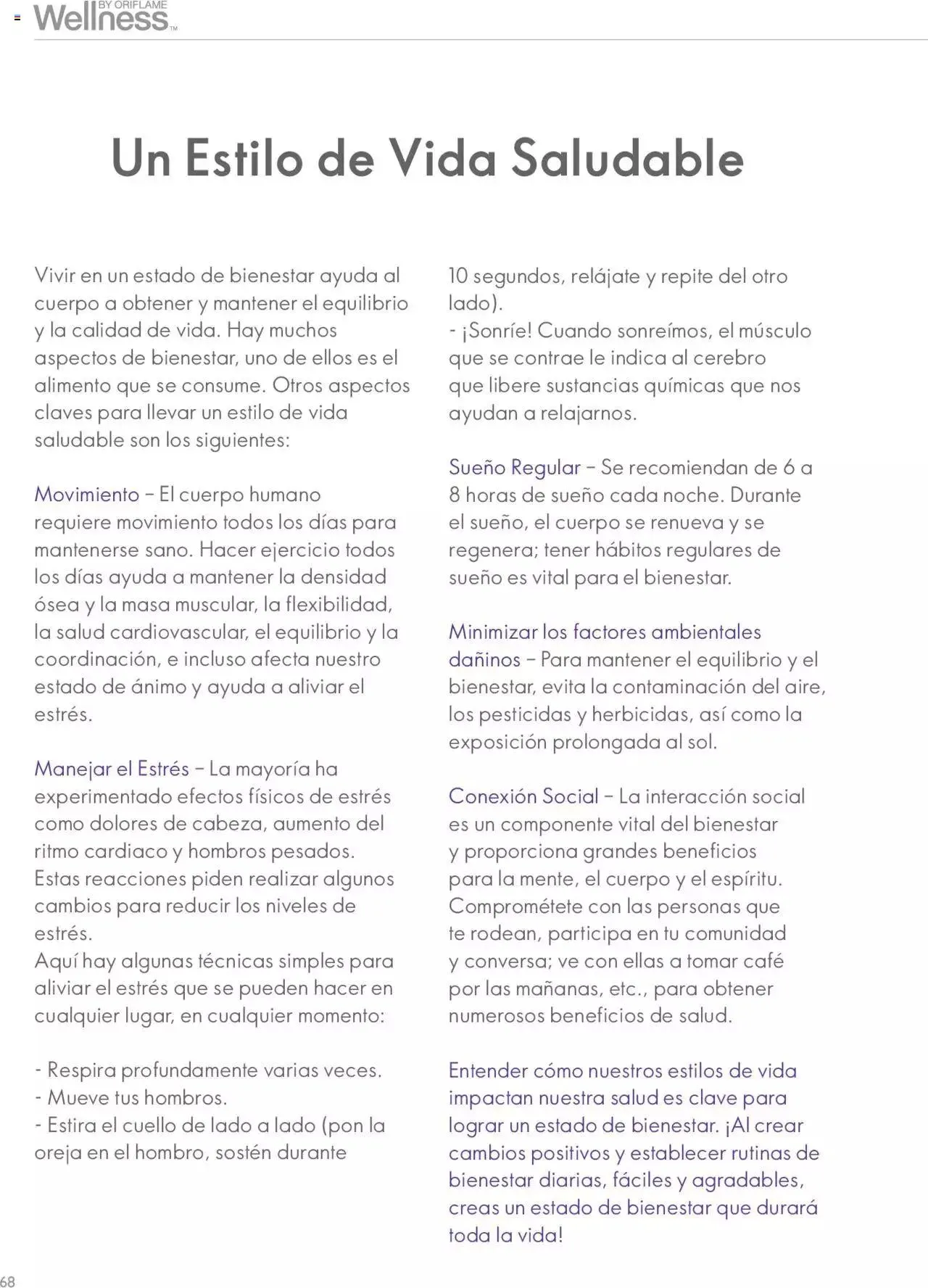 Catálogo de Oriflame - Guía de Producto Wellness 10 de noviembre al 31 de diciembre 2024 - Pagina 64