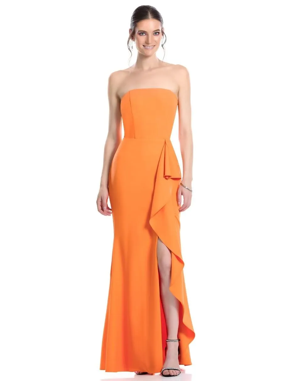 Vestido largo de fiesta Eva Brazzi escote bardot