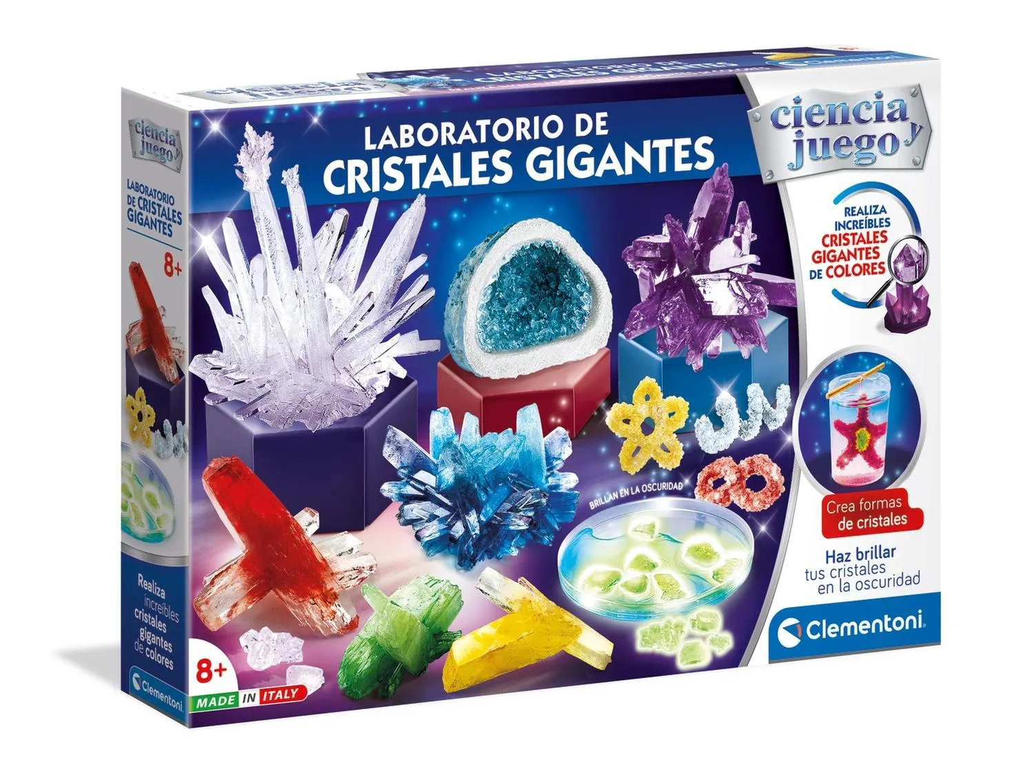 Kit Laboratorio de Cristales gigantes, Juego Clementoni