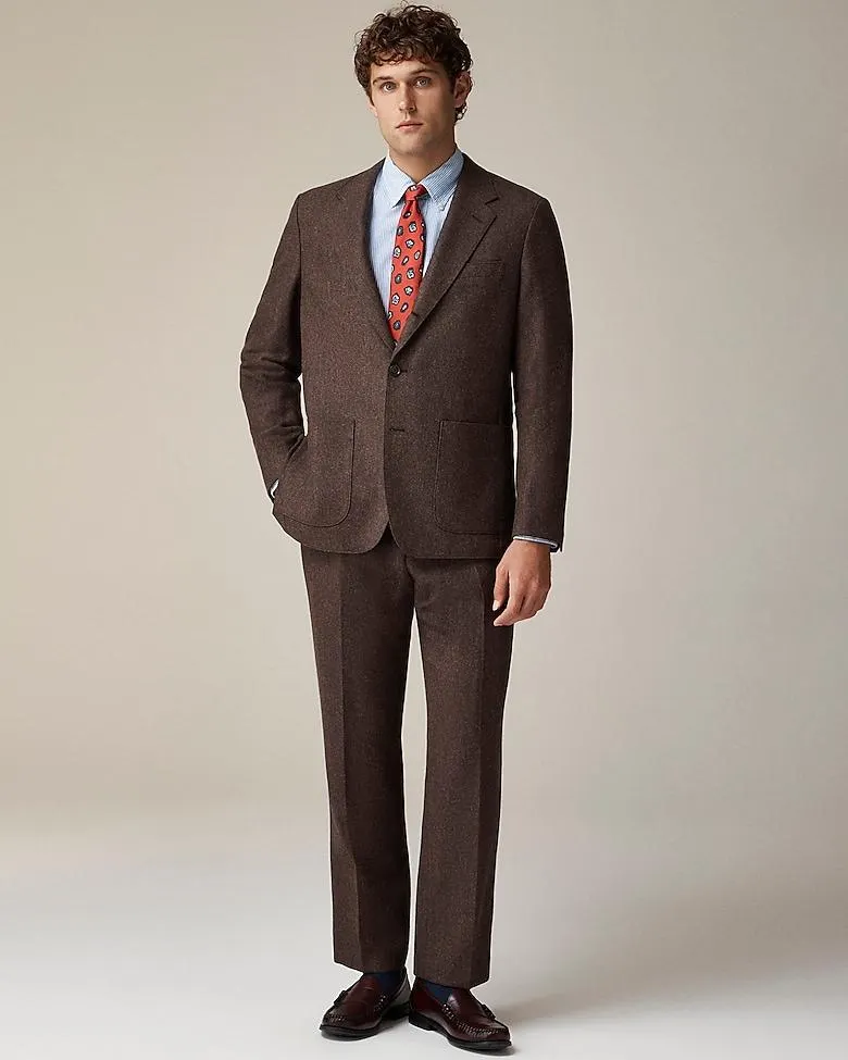 Kenmare Relaxed-fit suit jacket in English cotton-wool blend