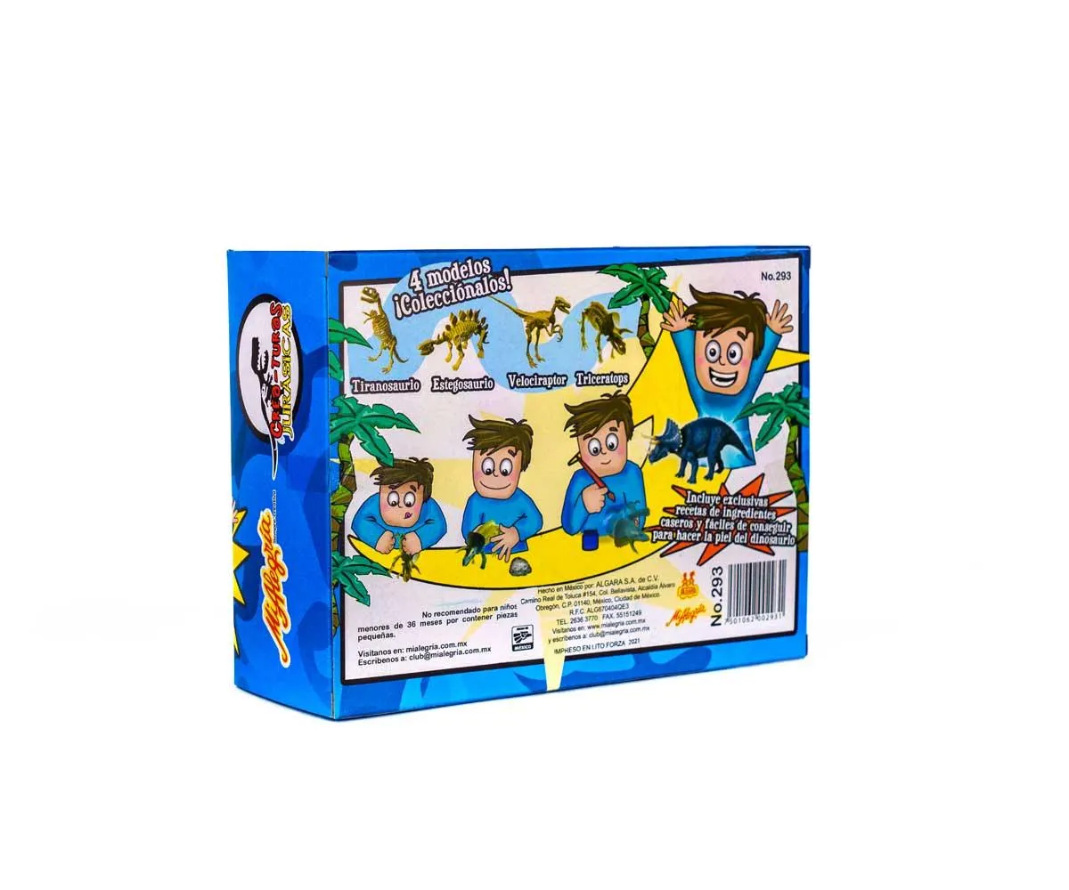 Criaturas Jurásicas, pinta y decora a tu dinosaurio favorito. Modelo: Estegosaurio.