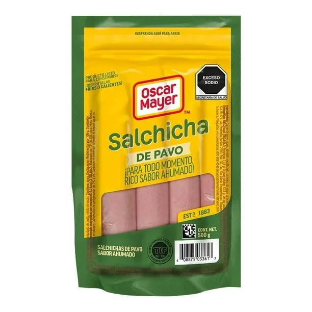 Salchicha de pavo Oscar Mayer sabor ahumado 500 g