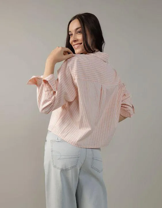 AE Camisa cropped con botones