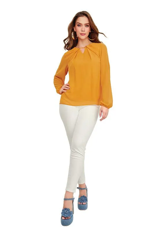 BlUSA MANGO DE CHIFON 96134