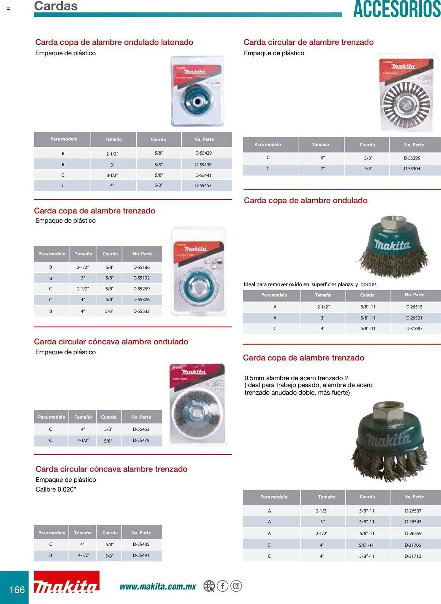 Catálogo de Catálogo Makita 8 de julio al 31 de diciembre 2025 - Pagina 166