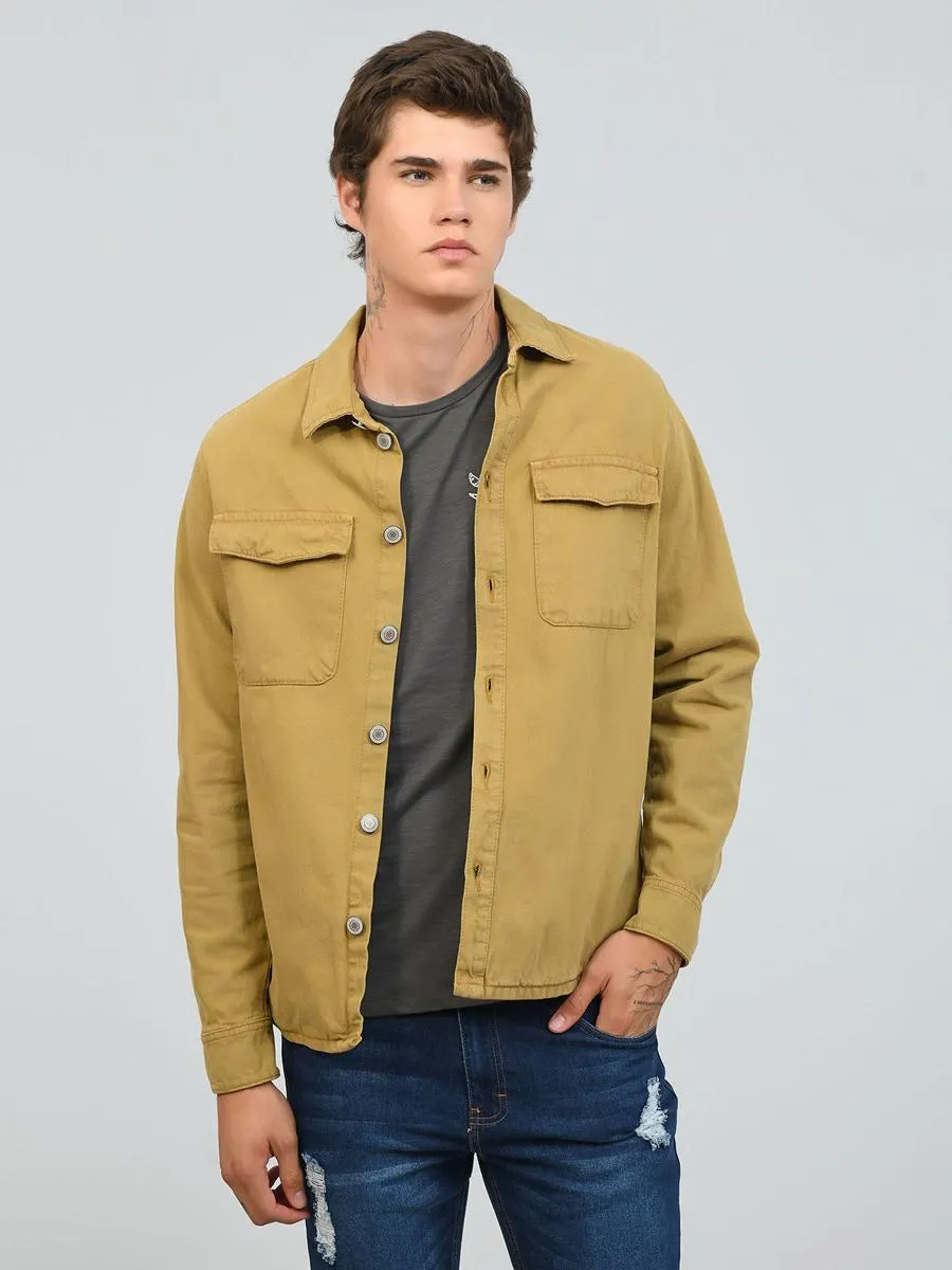 Sobrecamisa Denim Mostaza