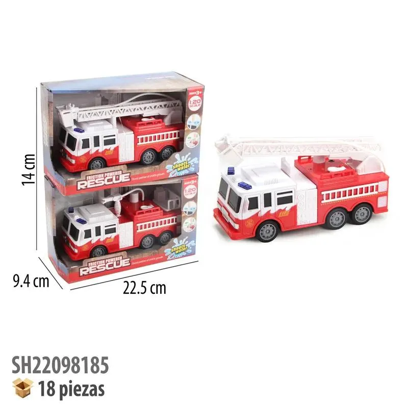 CAMION BOMBEROS FRICCION CON LUZ Y SONIDO