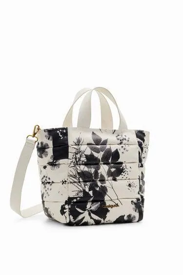 Bolso shopper mediano hojas