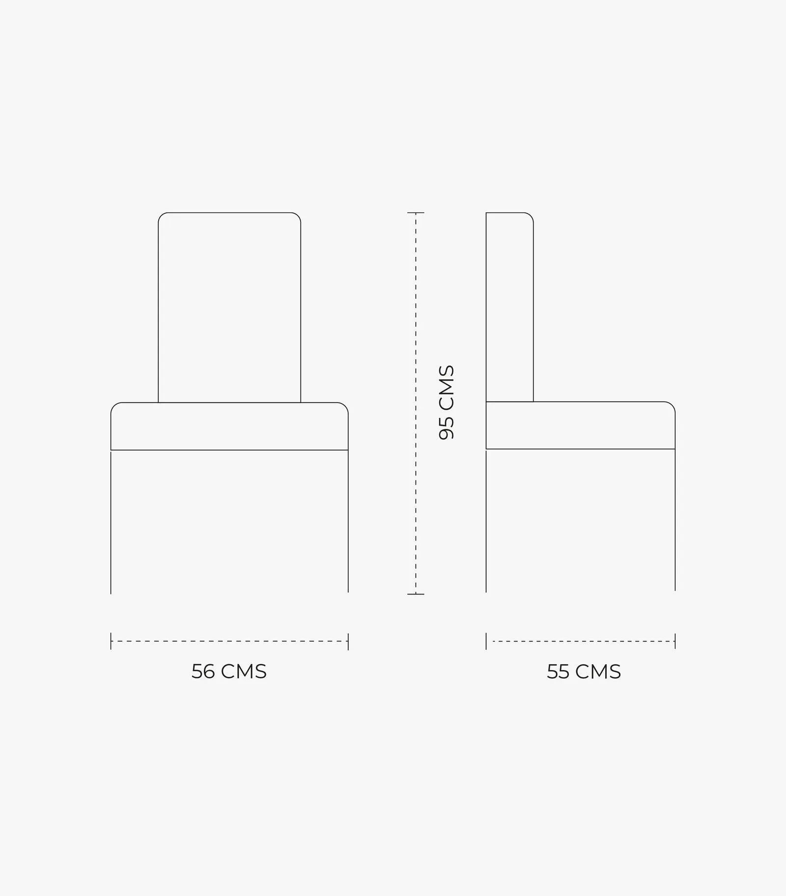 Silla Howard de tela color gris