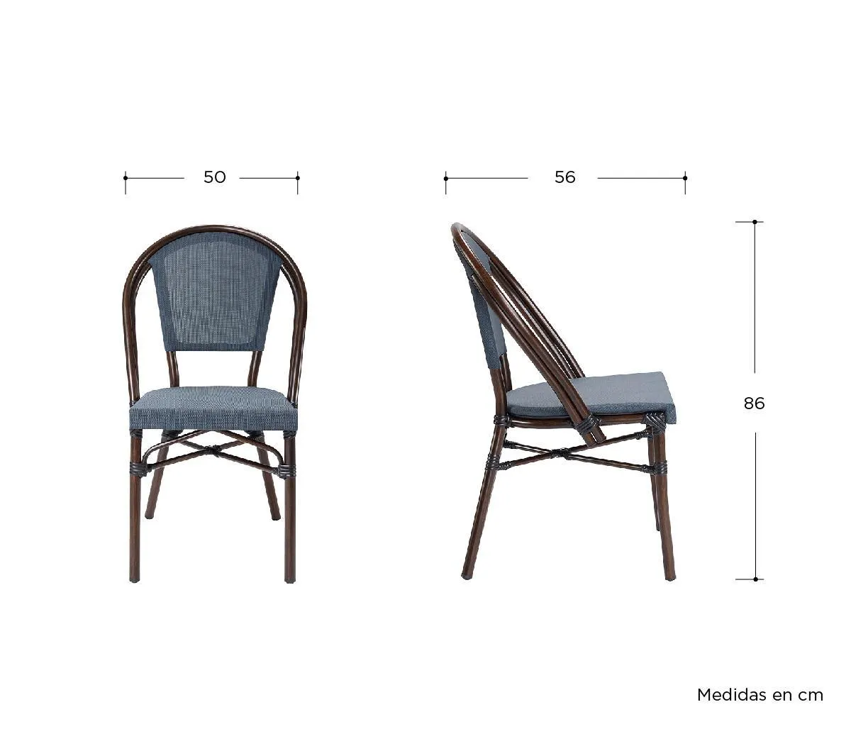 Silla Bistro - Azul oscuro