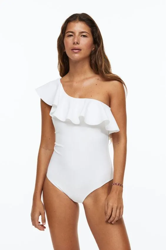 Traje de baño de un hombro