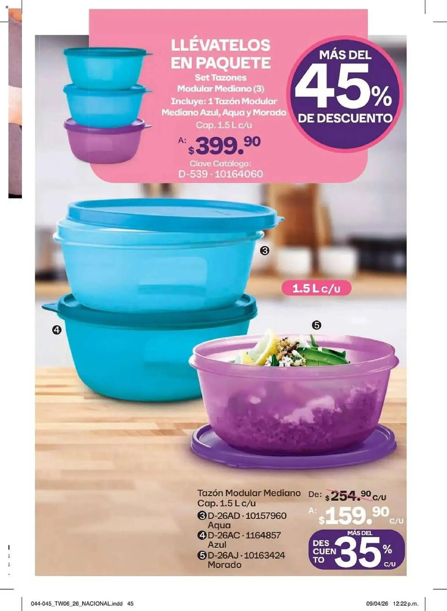 Catálogo de Catálogo Tupperware 18 de mayo al 14 de junio 2026 - Pagina 45
