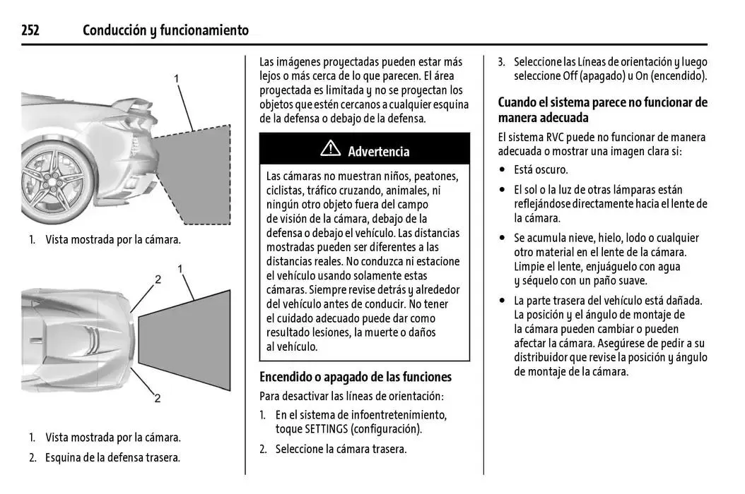 Catálogo de Chevrolet Corvette Stingray Manual del propietario 22 de enero al 31 de diciembre 2025 - Pagina 253