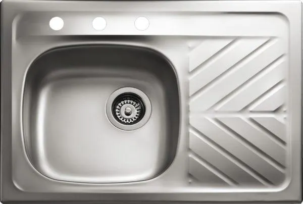 Fregadero de empotrar una tina un escurridor derecho acero inoxidable 73×51 085431304334 Teka
