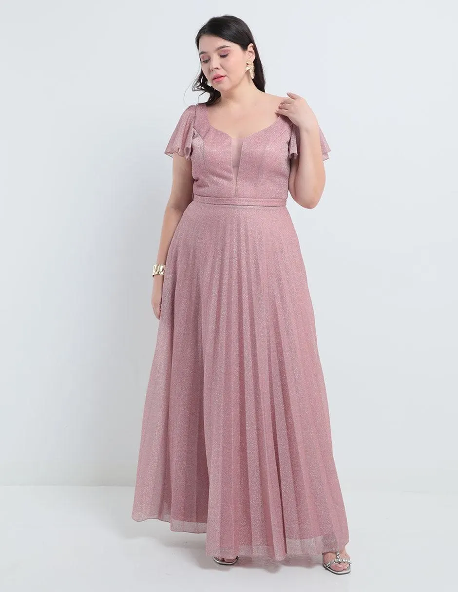 Vestido largo de fiesta The Pattern escote medio