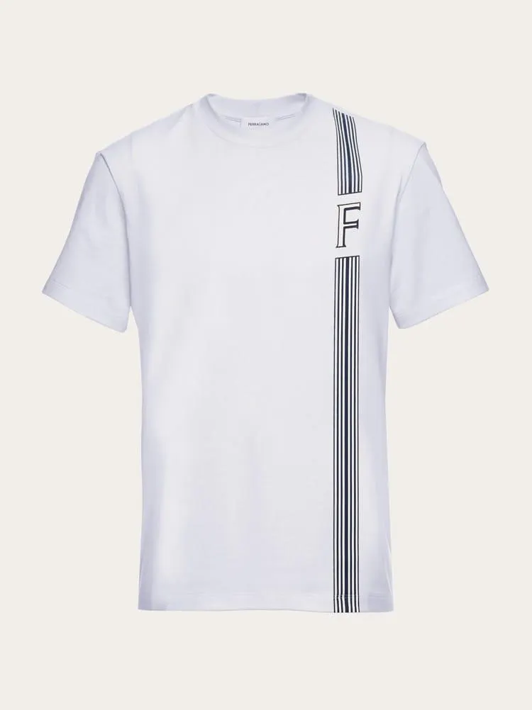 Camiseta manga corta con estampado College Stripes