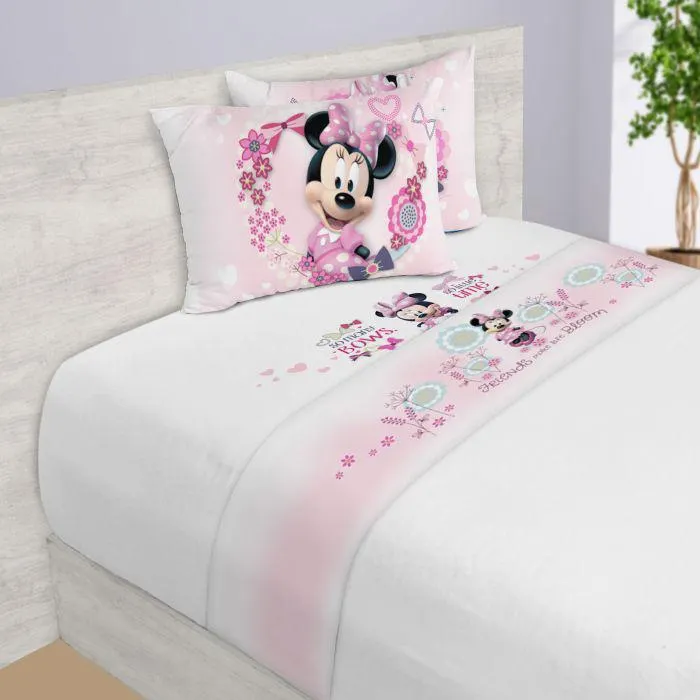 SET DE SABANAS INDIVIDUAL MINNIE FLORES