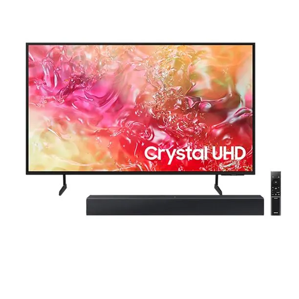 Combo Pantalla Samsung 65'' 4K DU7010 + Barra de Sonido 2.0 HW-C400