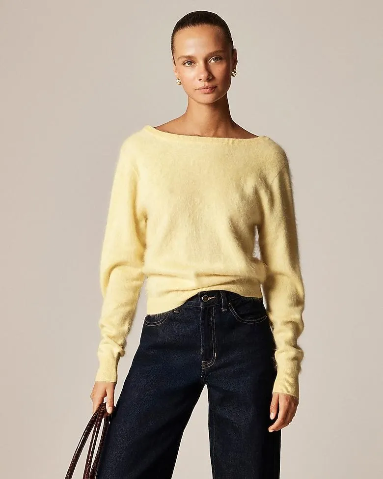 Brushed cashmere relaxed-fit reversible cardigan