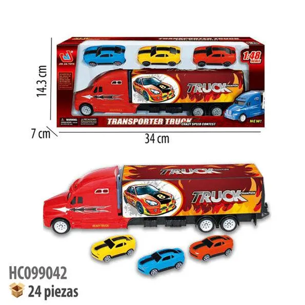 TRAILER CON VEHICULOS FRICCION