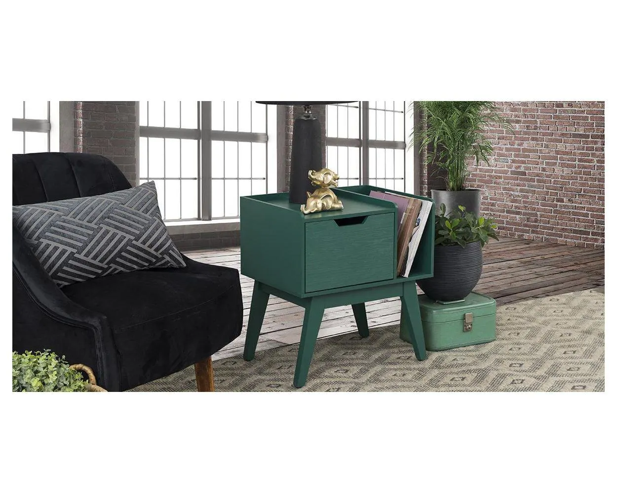 Buró con Revistero Zeus Verde I