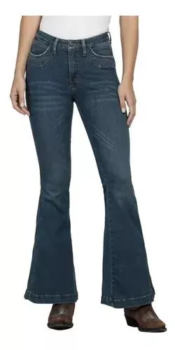 Pantalon Jeans Vaquero Pierna Acampanada Wrangler Mujer W03